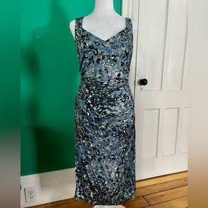 Laundry - rare blue leopard midi dress